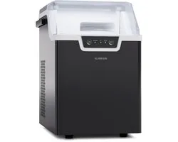 Klarstein Wallberg Nugget Ice Maker - Machine à glaçons - Mode rapide - Glaçons en 4 minutes - Compresseur de 200 Watt - Jusqu'à 12 kg de glaçons par jour - Design moderne et portable - Disponible en 2 couleurs - Zwart