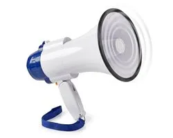 Nedis Megafoon - 115 dB - 250 m Bereik - Sirene - Opnamefunctie - Blauw / Wit