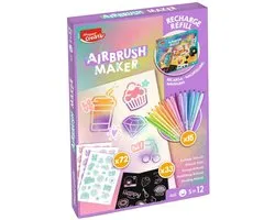 Maped CREATIV navulset airbrush, 15 stiften pasteltinten, 5 sjablonen