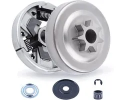 Convient au tambour d'embrayage de précision MS261 MS271 MS291 (.325 7 dents) avec kit de montage d'embrayage pour tronçonneuse Stihl MS261 MS271 MS291. Pièce de rechange pour tronçonneuse 1121 160 2051 1141 640 2001