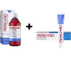 1x Perio-Aid Intensive Care Mondspoelmiddel 012% + 1x Perio Aid intensive care tandpasta 012% Chlorhexidine
