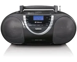 Lenco SCD 6900 Portable DAB+ Radio - Bluetooth - FM Radio - Boom Box with CD/MP3 Player - Cassette Deck - USB Input - AUX-in - 3.5mm Headphone Jack - Black, Normal