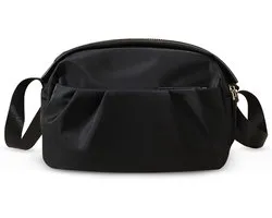 Schoudertas Dames - Handtas Lichtgewicht - Dagelijks Gebruik - Waterafstotend Polyester - 23.5 cm - Zwart
