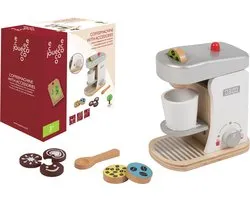 Jouéco - Machine à café en bois avec accessoires