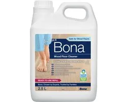 Bona Houten Vloer Reiniger Bio-Based - Parketreiniger - Navulling 2,5 Liter - Droogt Snel - Gebruiksklaar - Vloerreiniger Vloeistof (Ook Geschikt Voor Robotstofzuiger Met Dweilfunctie)