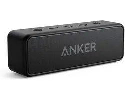 Soundcore 2 Bluetooth-luidspreker by Anker - Fantastisch geluid - Enorme bas met dubbele basdrivers - 24-uurs accu - Verbeterde IPX7 waterbescherming - Draadloze luidspreker voor iPhone en Samsung - Zwart