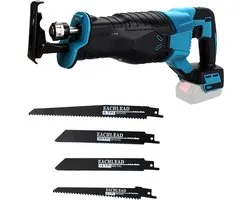 Reciprocating saw compatible with Makita 18V - 4 saw blades, variable speed, 3500 rpm, for wood/metal/PVC - ShopVlot