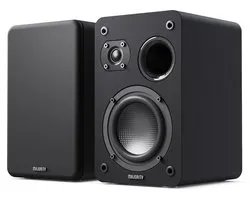 Enceintes d'étagère passives Majority D70X - Stéréo - 60 W RMS - Woofer intégré - Noir