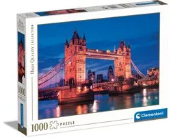 Clementoni - Puzzel - 1000 Stukjes - Tower Bridge Bij Nacht - Puzzel Voor Volwassenen