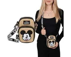 Mickey Mouse Disney Stroh, geflochtene Mini-Tasche Gürteltasche 18x7x12 cm