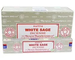 Satya Bâtons d'Encens - Sauge Blanche - Bâtons d'Encens Sauge Blanche - 15 Grammes - 1 PIÈCE