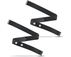 2 stuks verstelbare cardio-riem (70 cm tot 105 cm) voor hartsensor, cardio-riem Bluetooth Ant+, compatibel met Garmin, Wahoo, Polar H10 H9, Coospo, Magene, Bryton, Livlov, Zwart, L