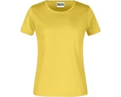 James And Nicholson Dames/dames Ronde Hals Basic T-Shirt (Geel)