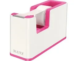 Leitz WOW Plakbandhouder - Inclusief 1 Rol Plakband - Roze/Wit