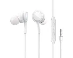 Bedrade in-ear oordopjes met microfoon – 3,5mm jack – HiFi audio & krachtige bas – 45° ergonomisch ontwerp – Joyroom – Wit