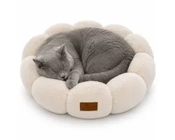 Panier pour Chat - Petit Panier pour Chat - Panier Donut Chat - Petit Panier pour Chien - Panier pour Animaux - 50cm - Beige - Miffy