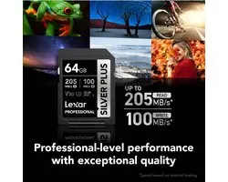 Carte mémoire GB UHS-I Classe 3 Lexar Professional SILVER PLUS 64 Go