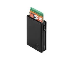VEXON Lion - Wallet pro - Portefeuille Heren met Pasjeshouder - Kleine Portemonnee Dames - RFID Card Holder - 7 Pasjes + Briefgeld - RFID Creditcardhouder - Pasjeshouder Mannen & Vrouwen - Pasjeshouder Uitschuifbaar - Kaarthouder - Zwart