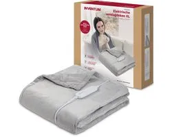 Inventum HB185G - Couverture chauffante - Couverture chauffante - Couverture de dessus - 1 personne - 180 x 130 cm - Polaire - Gris clair