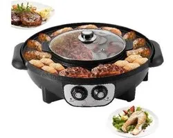 BBQ coréen / Hotpot - Zwart - Korean Grill - Comprend un couvercle
