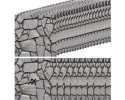 Nevolis 3D Wall Panels Stone Look Self-Adhesive - Waterproof PVC Brick Wallpaper - Pack of 30 - Indoor Outdoor Business Rooms Grey .