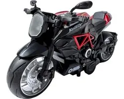 DieCast Race motor - Classical Moto - metall motorcycle - pull-back /terug trek functie - met licht en geluidseffecten
