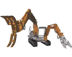 Hasegawa Modelbouwpakket Militaire voertuigen - 54004 Hitachi Astaco NEO - Double Arm Working Machine Plastic - 1:35 - Modelbouw