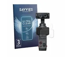Savvies - Screenprotector voor Insta360 Luna Ultra (Display + Lens) - Folie Beschermfolie transparant 6 Stuks