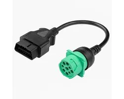 OBD2 naar J1939 Adapterkabel, 30cm 16-Pin Man naar 9-Pin Vrouw voor Zware Voertuigen en Trucks met OBD II, Duurzaam en Betrouwbaar