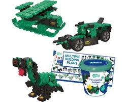Clics Dino World 6-in-1 bouwblokken– DUURZAAM SPEELGOED gemaakt van GERECYCLEERDE kunststof- bouwset 6 in 1 - speelgoed 4,5,6,7,8 jaar jongens en meisjes- educatief speelgoed- Montessori speelgoed- constructie speelgoed