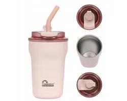 Majestic Sport Thermosbeker Met Rietje - 420 ml - RVS