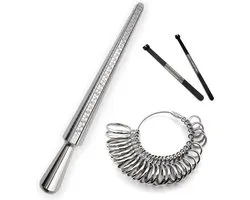 Ring Meetinstrument Set - 4 Delig - Meetring Sizer & Mandrel