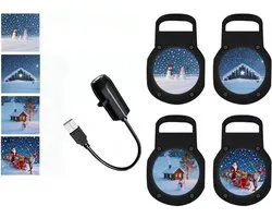 Sterrenprojector - Kerst Projector - Met 4 Films - Sterren Nachtlamp - Kerst Verlichting - Projectorlamp - Nachtlampje - Galaxy Projector - Kerstversiering - HD - Plug-and-play - USB - Kerstcadeaus - Voor Feestdecoraties en Kinderkamer - Kerst