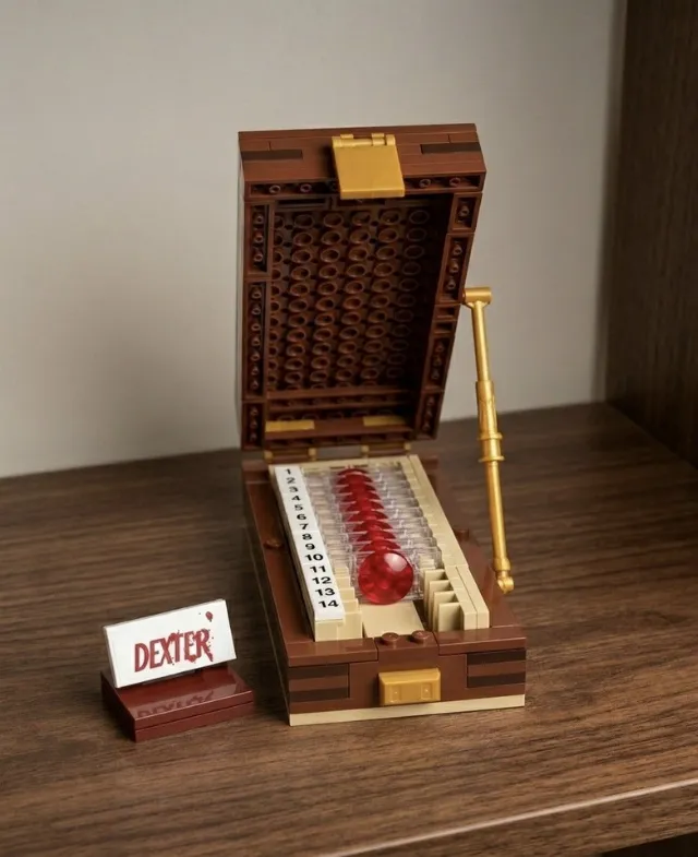 lego scatola dei trofei di dexter morgan da costruire set brick moc da costruire