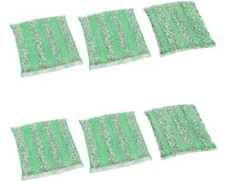 Ruilogod Schotel Kom Pot Cup Scrubing Pad Clean Block Cleaner Tool Groen 6 stks (id: 25f 33c 6b7 0f4 e40