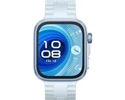 HUAWEI WATCH FIT 4 Pro - Bracelet en fluoroélastomère Blauw | Conception Ultra mince | Fonction ECG | Modes sportifs avancés | Jusqu'à 10 jours d'autonomie | Compatible avec iOS et Android