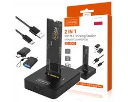 Zenwire BS-SD-03 - Station d'accueil SSD M.2 - M.2in1 SATA/PCIe NGFF/NVMe - USB type C 3.1 - 10 Go/s - Large compatibilité - Plug & Play - 2230/2242/2260/2280