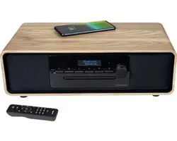Micro-chaîne Bluetooth Hifi Systeem - Radio FM/DAB+ - CD/MP3/USB - Inductie Oplader en Telecommande