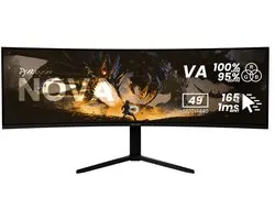 Arozzi Nova 49" Curved computer monitor 124,5 cm (49") 5120 x 1440 Pixels Dual QHD LED Zwart