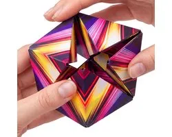 Magische Fidget Cube voor Kinderen - 3D Infinity Cube 4.5x4.5x4.5 - Kubus Puzzel - Sensorisch Speelgoed - Friemelkubus - Magnetische Kubus - Friemel Speelgoed - Sensory Fidget Toys - Stress Toys - Vouw Kubus - Breinbrekers - Multikleur - Silvergear