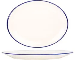 Rinart Serveerschaal - Blue Edge - Porselein - 36 cm - set van 2