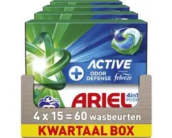 Ariel 4in1 Wasmiddel Pods +Active Odor Defence - 4 x 15 Wasbeurten
