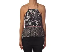 Patrizia Pepe • zwarte top met bloemen • maat 38 (IT44)