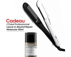 L'Oréal Professionnel SteamPod 4.0 + Leave-in cadeau - Professionele stoom stijl- & krultang + Absolut Repair Molecular Leave-in 50ml cadeau voor beschadigd haar