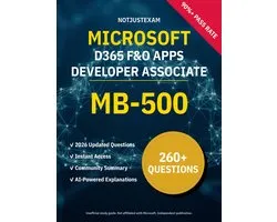 MB-500 D365 F&O Apps Developer Associate 250+ Practice Questions Microsoft Study Guide