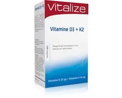 Vitalize Vitamine D3 + K2 120 capsules | Best opneembare vorm van vitamine D en K - Voor het behoud van sterke botten