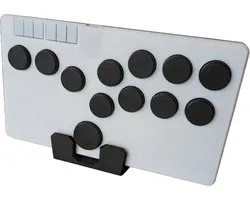 w1spBox Classic Arcade Stick - Leverless Controller - Hotswap (Duurzaam Design) - <1ms Latency - PC / Switch / PS3 / PS4 - Handgemaakt in NL - Wit/Zwart