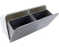 SnelShoppen - Plastic Wattenstaafjes Dispenser, Makeup Organizer, Wandopslag met Flipdeksel, Multifunctionele Opbergdoos voor Wattenbollen, Q-tips, Wi