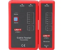 Testeur de câble UNI-T UT681L pour câble réseau UTP avec connecteur RJ45 (8P8C) et RJ11 (6P4C)