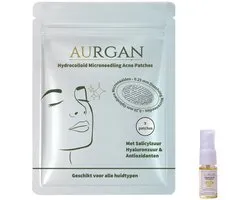 Aurgan – Microneedling Acne Patches - Micro Needle & Hydrocolloid - 9 Patches - hyarulonzuur acne pimple darts - met salicylzuur - kalmerend - Inclusief 10ml Arganolie voor naverzorging - microneedle